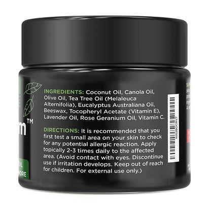 Daily Remedy Tea Tree Oil Extra Strength Super Balm - Athletes Foot Cream Combats Ringworm, Jock Itch, Nail Issues - Nourishes Cracked Itchy Skin on Body & Feet - Made in USA