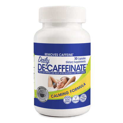 Daily De-Caffeinate: Advanced Caffeine Eliminator Supplement – Natural Acting Non-Addictive Formula That Supports Relaxation and Deep, Restful Sleep