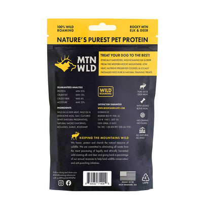 MOUNTAIN WILD Training Treats for Dogs & Puppies – Elk & Venison Protein Puppy & Dog Treat – High Value, All-Natural, No Fillers, Grain-Free, No Artificial Preservatives – 4oz, 1 Bag