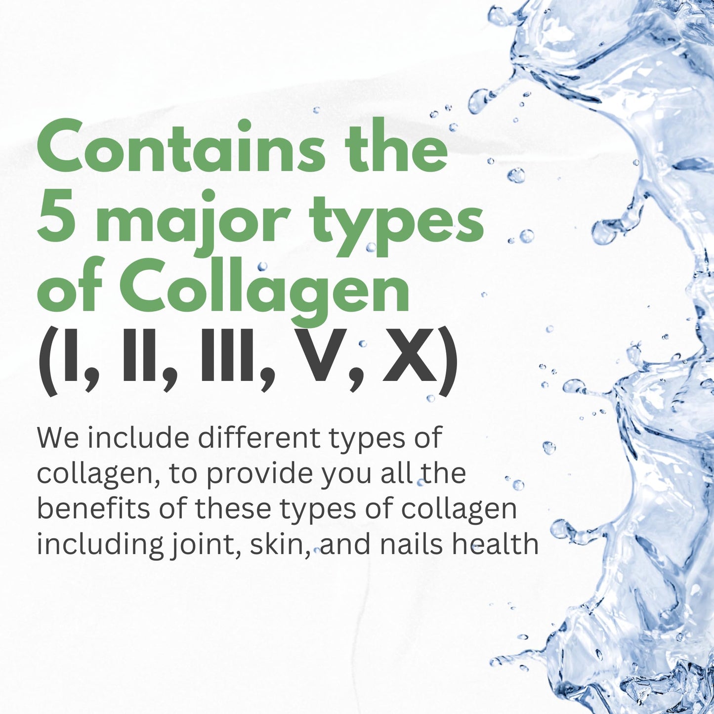 Collagen Peptides Powder with Vitamin C & Hyaluronic Acid - Organic Cleanest Sources & Super High Absorption - Hydrolyzed Multi Type I, II, III, V, X - Skin Hair Supplement (capsules)