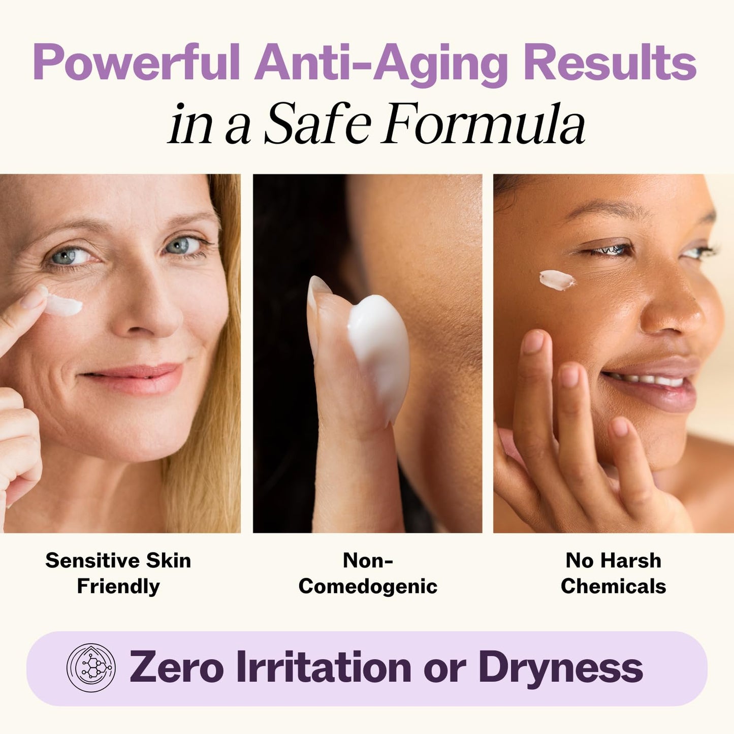 LilyAna Naturals Eye Cream for Dark Circles and Puffiness, Under Eye Cream for Wrinkles and Bags, Anti Aging Cream helps Improve Dryness; for Sensitive Skin 0.5 oz