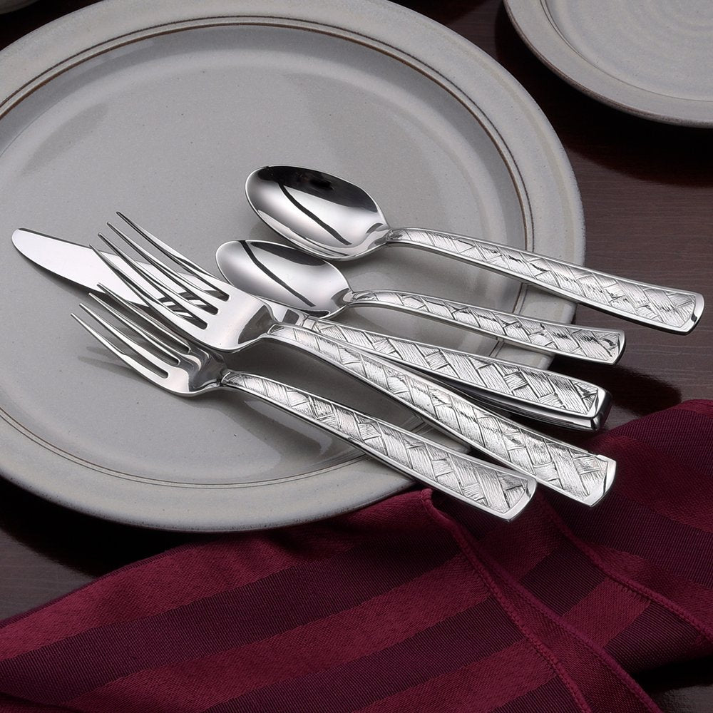 Liberty Tabletop Weave 45 Piece Flatware Set for 8 Made in USA