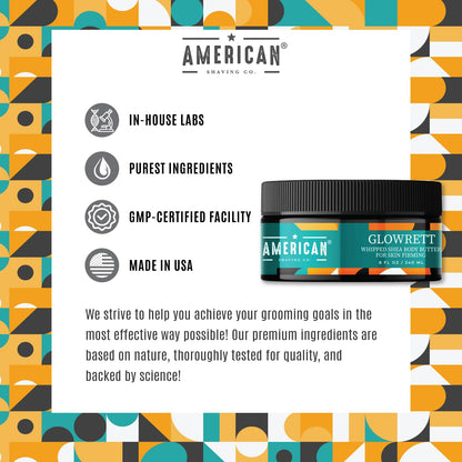 WilderFlow Whipped Shea Body Butter 8 Oz, Made in USA, Gentle Formula, Quality Potent Ingredients, Non-GMO, GMP Certified, Cruelty-Free Products (8 oz, Glowrett)
