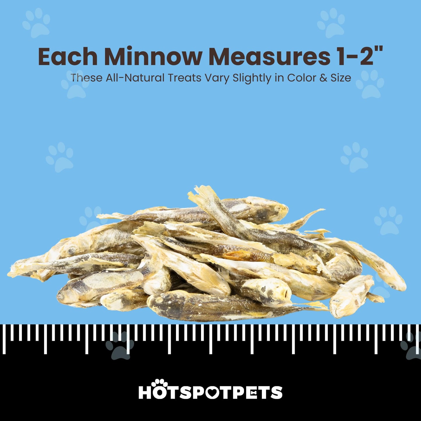 hotspot pets Freeze Dried Minnows - Healthy Treats for Cats & Dogs -1 Pound Big Bag (Made in USA) All Natural, High Protein, Rich in Omega-3s, Grain-Free,Perfect for Training, Topper or Snack