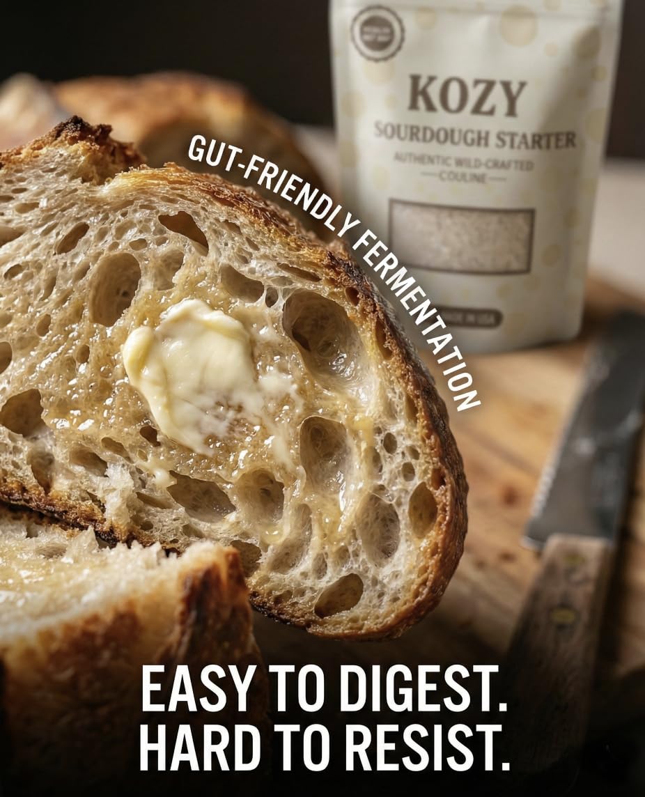 Sourdough Starter Culture – Dehydrated Wild Dry Yeast for Baking Homemade Artisan Bread – Organic, Non-GMO, Fresh, Long-Lasting & Beginner-Friendly (5 Grams)