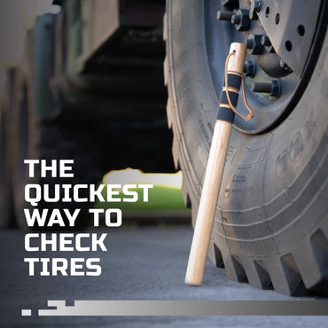 Big Rig Defense: Hickory Stick Tire Thumper - Made in USA - Fish Bat Tire Knocker - Truckers Tool for Checking Tire Pressure - Weighted Wood Stick with Extra Grip