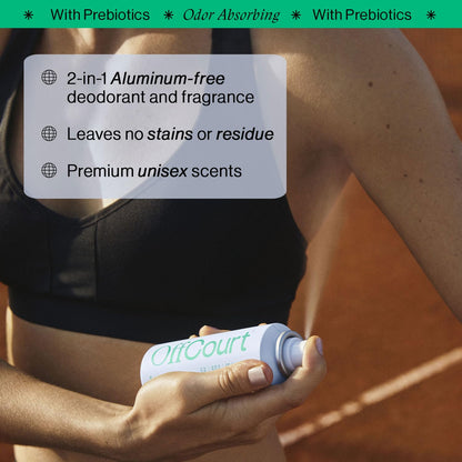 OffCourt - Natural Deodorant Body Spray for Men and Women - Aluminum Free - Whole Body Deodorant for Women and Men – Variety Pack of Citrus and Fig Leaves Scents, 3.4 Ounce (Pack of 2)