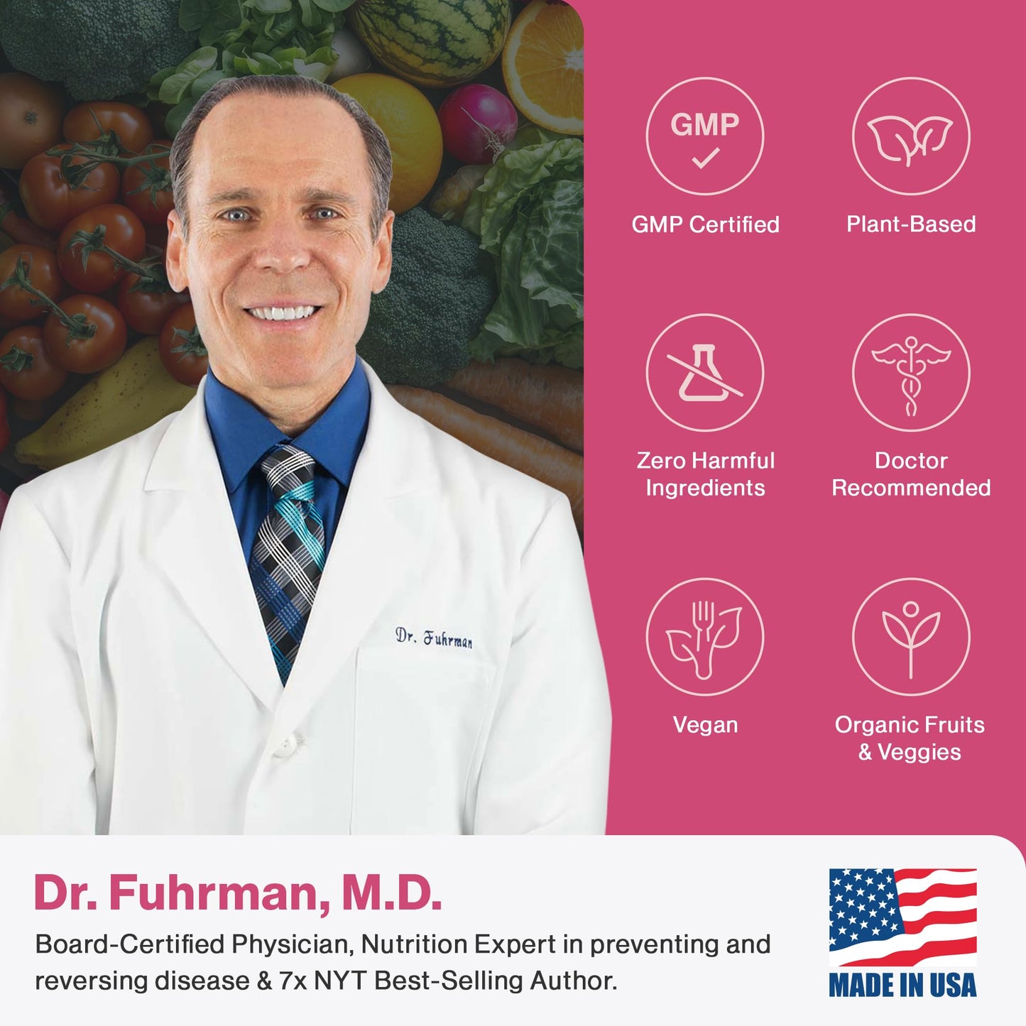 Dr. Fuhrman Glucose Biotect Natural Blood Sugar Support 180 Capsules
