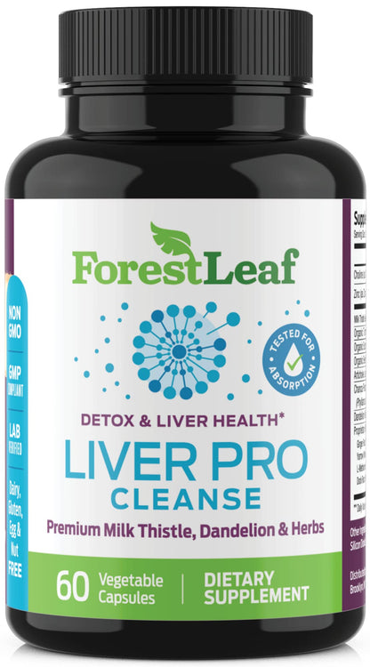 Liver Cleanse Detox & Repair - Fatty Liver Repair Detox Complex Supplement w/Choline, Zinc, Milk Thistle, Dandelion Root, Turmeric, Burdock, Artichoke - Liver Support Supplement | 60 Caps