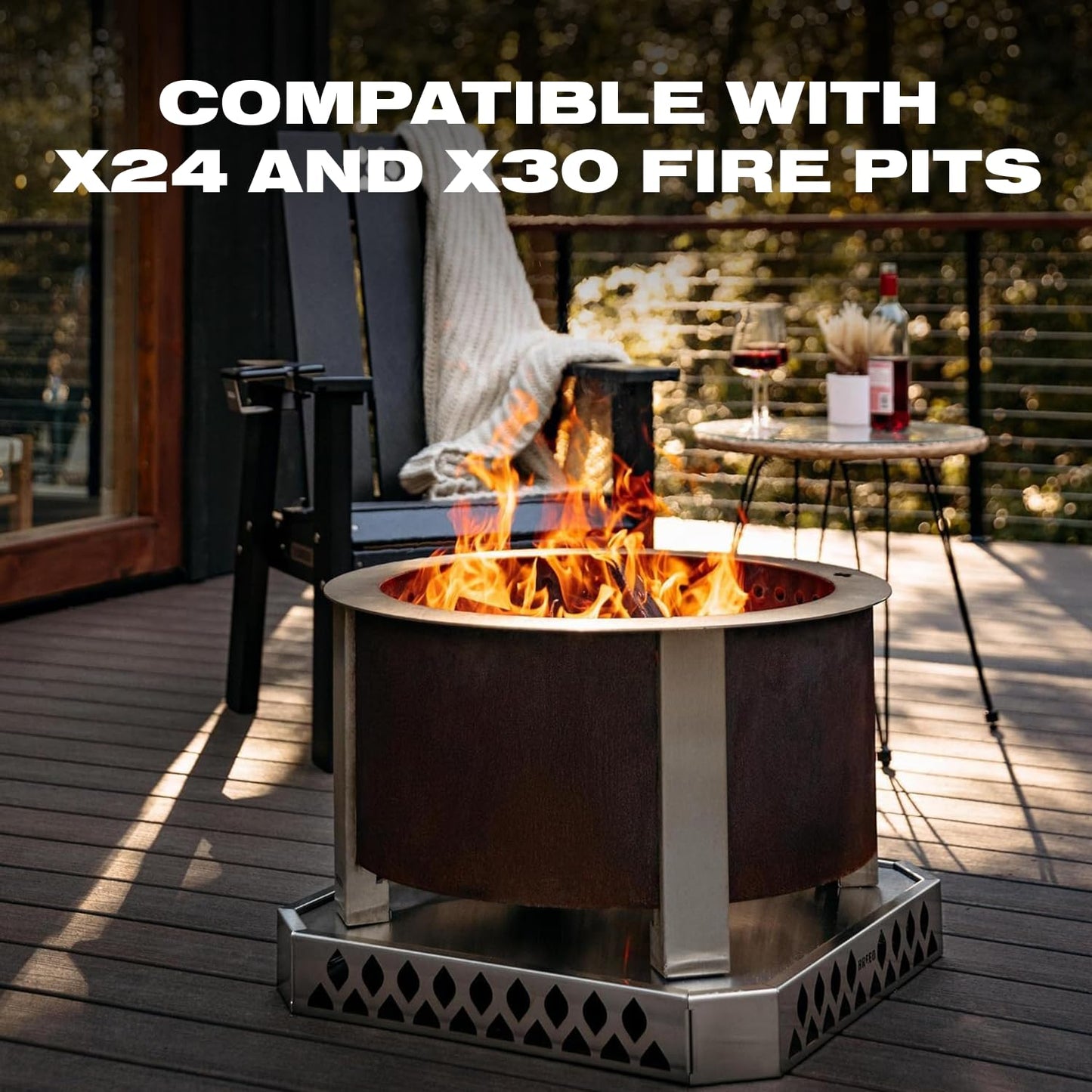 Live-Fire Pizza Oven (Stainless Steel) | 27.5 Inch | Made in the USA | Make Profressional Pizzas in Your Backyard | Compatible W/X Series 24 & 30 Fire Pits | Portable Pizza Oven
