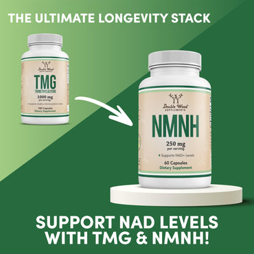Double Wood Supplements TMG Trimethylglycine Supplement 1,000mg Per Serving, 180 Capsules (TMG Supplements for Homocysteine Control) Genuine TMG with Fishy Smell, Gluten Free, Non-GMO
