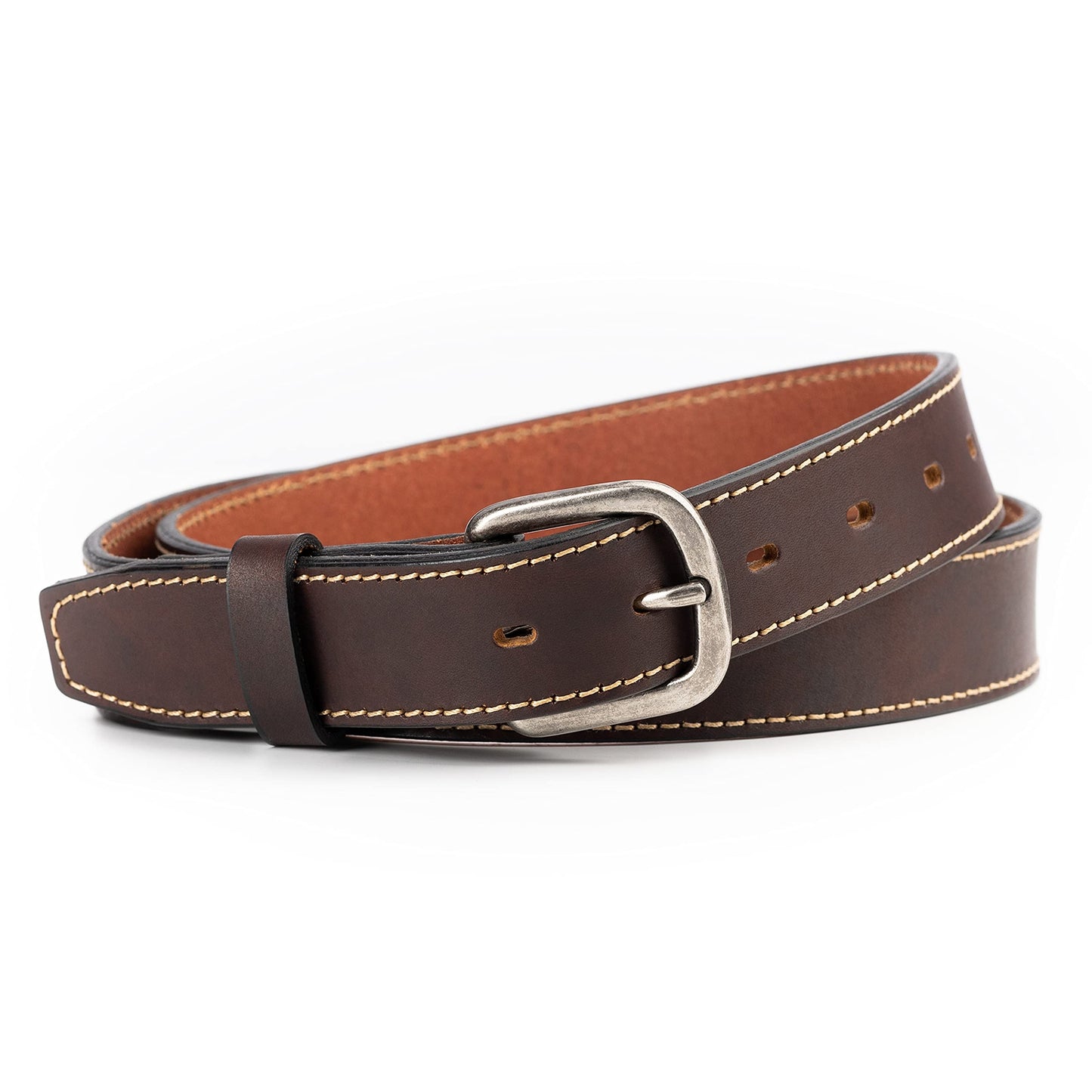 The Executive Leather Belt | Made in USA | Mens Dress/Casual Belt | Brown