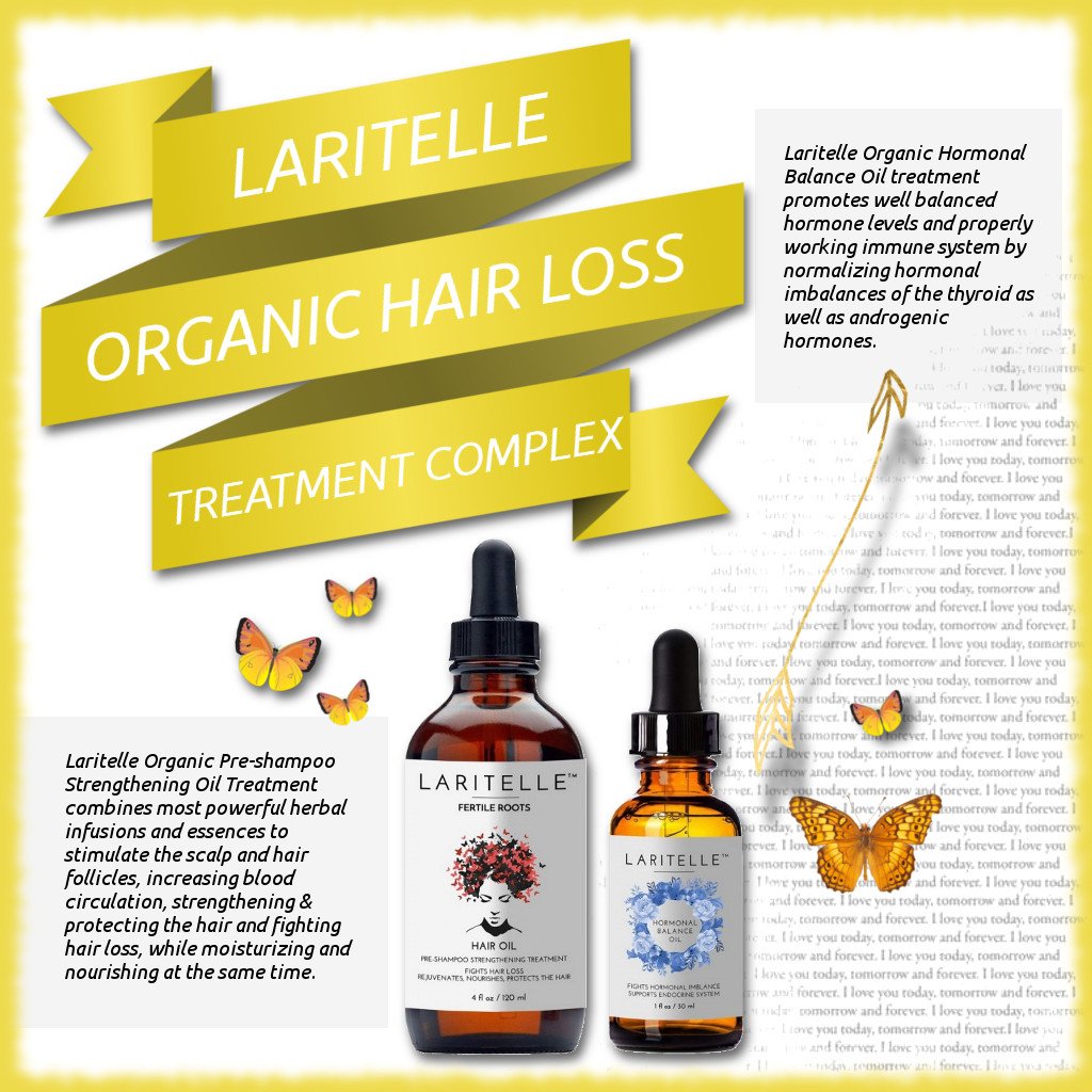 Laritelle Organic Hair Growth Complex | Promotes New Hair Growth, Nourishes Follicles & Balances Hormones | Hair Loss Treatment | GMO-free