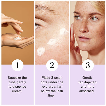 LilyAna Naturals Eye Cream for Dark Circles and Puffiness, Under Eye Cream for Wrinkles and Bags, Anti Aging - helps Improve Dryness; for Sensitive Skin - 1.7 oz - Made in USA