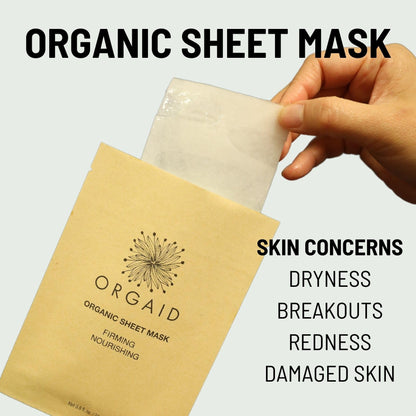 ORGAID Organic Sheet Mask | Made in USA (Assorted Multi-pack, pack of 6)