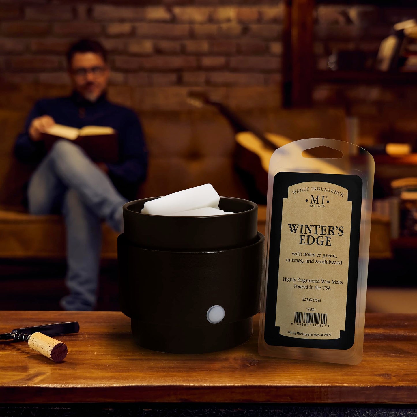 Manly Indulgence Winters Edge Scented Wax Melts, Wax Melt Warmer Cubes, Long Lasting Scented Wax Warmer Cubes, 4 Pack, 6 Cubes Each - Made in The USA