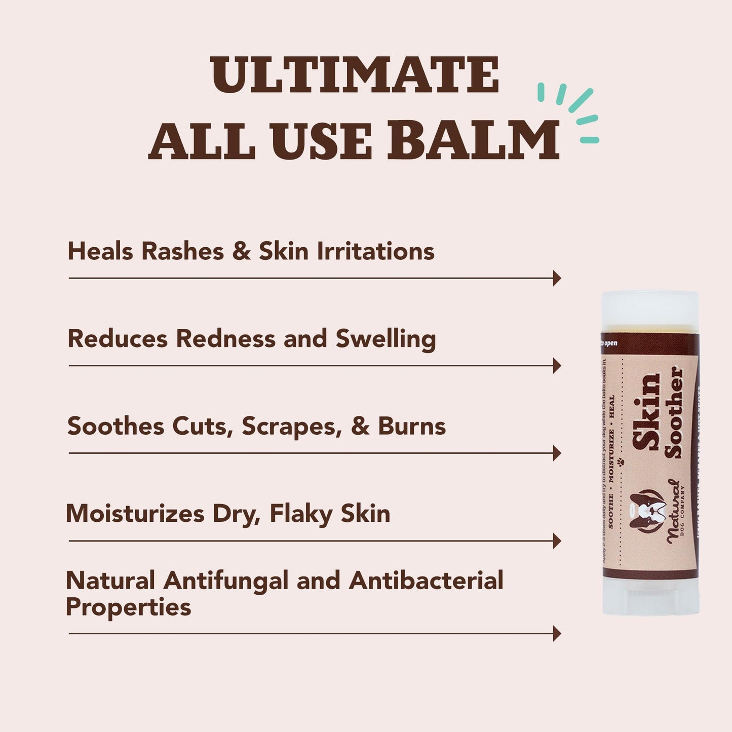 Natural Dog Company Skin Soother Balm Bundle for Dogs – Heals & Relieves Itchy Skin, Hot Spots & Rashes – Moisturizing Dog Rash Cream & Travel Stick – 1 oz Tin + 0.15 oz Stick