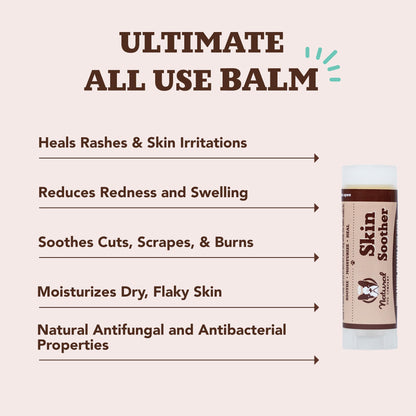 Natural Dog Company Skin Soother Balm Bundle for Dogs – Heals & Relieves Itchy Skin, Hot Spots & Rashes – Moisturizing Dog Rash Cream & Travel Stick – 1 oz Tin + 0.15 oz Stick