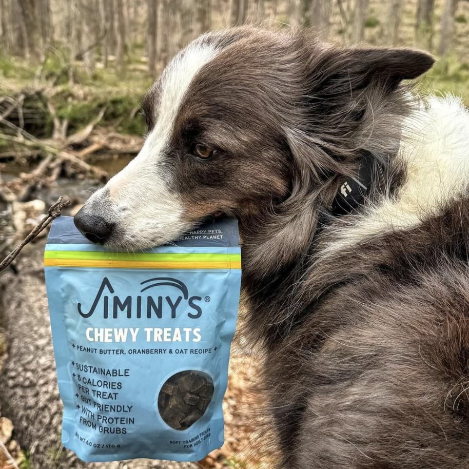 Jiminy's Chewy Training Treats for Dogs, Low Calorie, Hypoallergenic Insect Protein, Made in USA