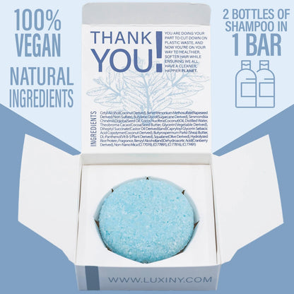Luxiny Travel Shampoo and Conditioner Bar - Plant-Based, Multipurpose, TSA Compliant, Eco-Friendly, Sulfate & Paraben-Free, Suitable for All Hair Types & Color-Treated Hair, 200 grams, Bay Rum Scent