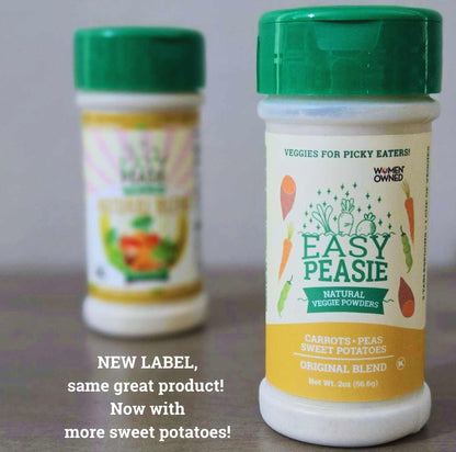 Easy Peasie Vegetable Powder Blend for Kids and Picky Eaters, Non-GMO Dried Ground Veggie Sprinkles | Peas, Carrots, Sweet Potatoes (Natural, 2oz)