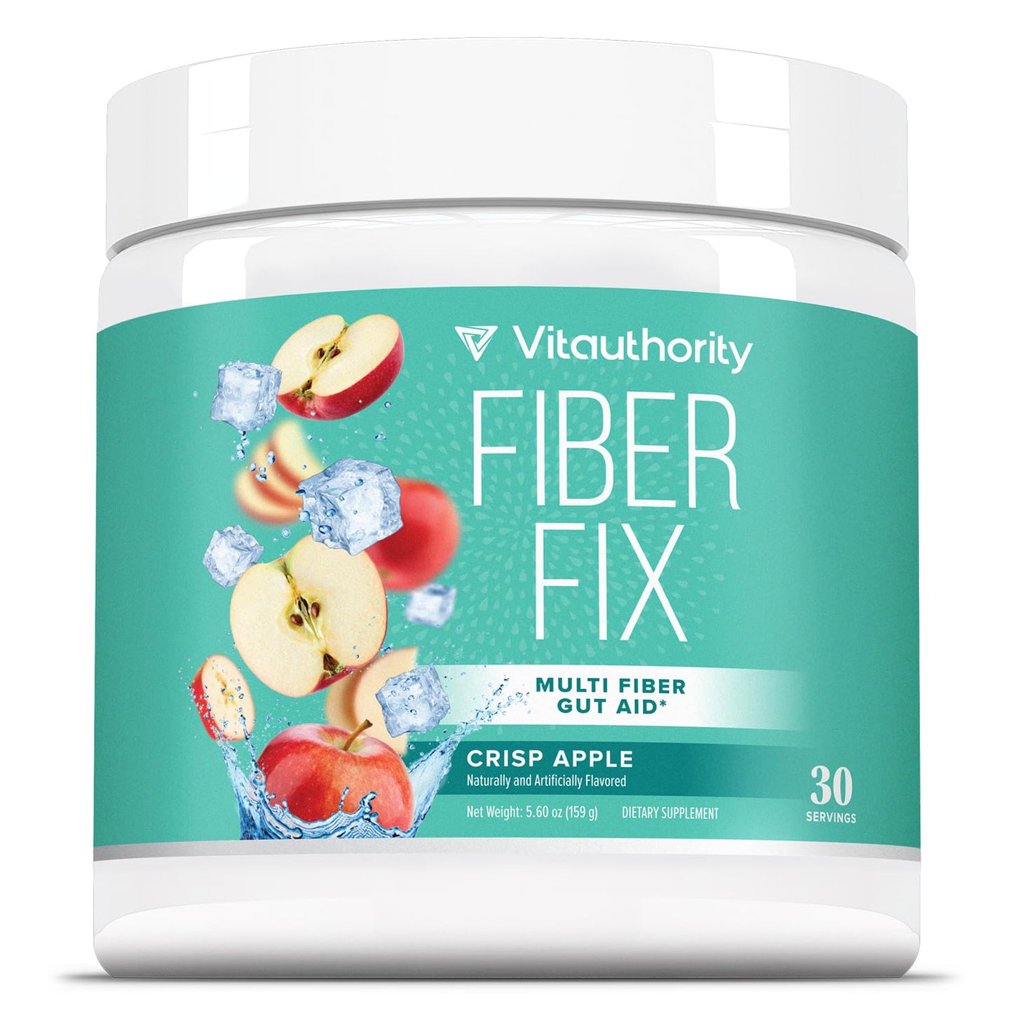 Prebiotic Fiber Powder Supplement | Healthy Gut Cleanse Detox for Women and Digestive Health Regularity, Satiety & Bloating Relief | Colon Cleanser Powder Apple Flavored, 30 Servings