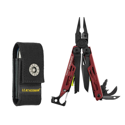 LEATHERMAN, Signal, 19-in-1 Multi-tool for Outdoors, Camping, Hiking, Fishing, Survival, Durable & Lightweight EDC, Made in the USA, Crimson