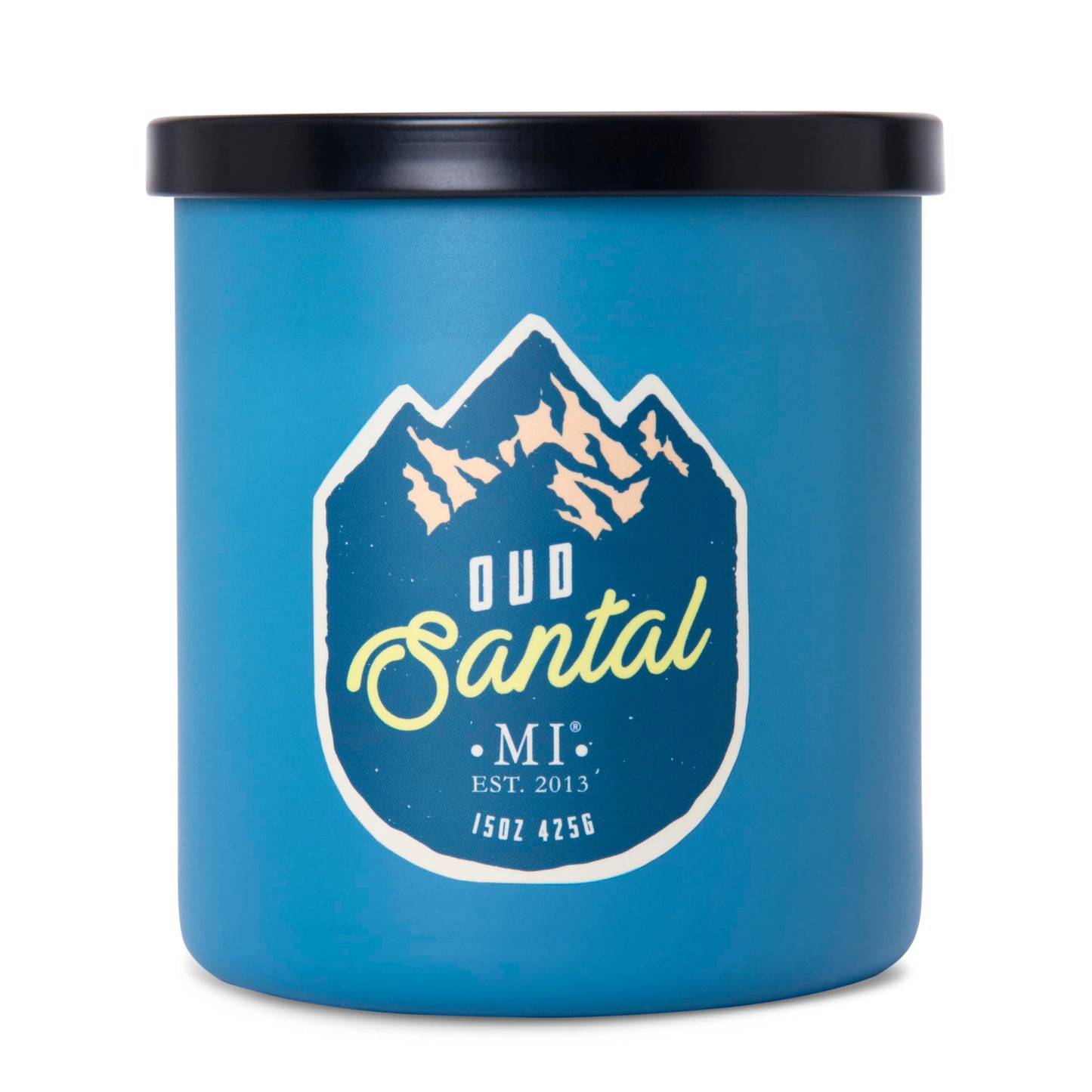 Manly Indulgence Oud Santal Scented Candles for Men, 2 Wick, 15 oz Premium Soy Blend Wax, 60H Burn, Candles for Home Scented – Made in The USA