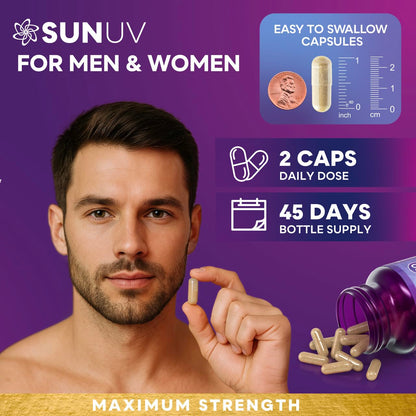 SUNUV Biotin 10,000mcg | Collagen | Keratin - 80,000mcg Hair Growth Vitamins for Women & Men,Skin & Nails Support - Hyaluronic Acid & Vitamins B1,B2,B3,B5,B6,B9,B12 -Made in USA-90 Capsules