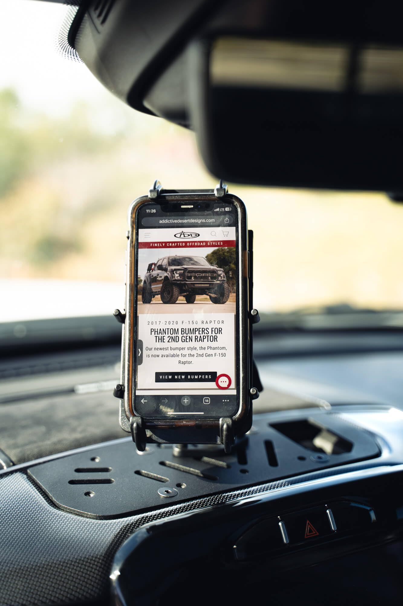Addictive Desert Designs Digital Device Dash Mount for The 2019-2024 Ram 1500 & TRX | Compatible with RAM & Bulletpoint Device Mounts | Retains OEM 12V USB Charging Port | Made in The USA