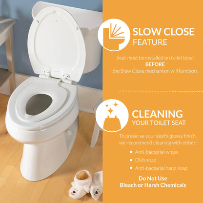 Mayfair NextStep2 Toilet Seat with Toddler Potty Training Seat Built-In, Slow Close, Easy Clean, Magnetic Removable Kids Seat, Made in USA