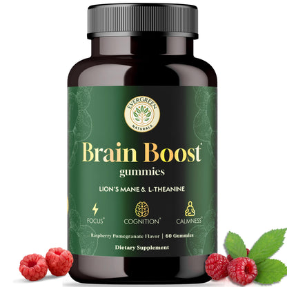 Lion’s Mane Mushroom Gummies 10:1 Extract & L-Theanine 200mg Nootropic Brain Gummies – 30 Day Supply – Memory & Focus Support – Calm Energy – Vegan, Caffeine Free