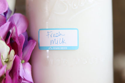 2qt Mason Jar, Lids and Labels (Teal): American-Made Mason Jar, 4 Reusable Lid Set, 250 Dissolvable Label Stickers: All American-Made