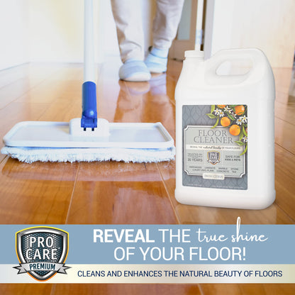 Procare Citrus Floor Cleaner (Made in USA) | Tile, Stone, Laminate, Vinyl & Natural Wood Floor Cleaner for Mopping, Household Supplies, Cleaning Solution with Citrus Aroma