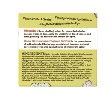 Natural Rose Water Base Vitamin C Eye Cream for Dry&Sensitive Skin | Dark Circles Wrinkles Puffiness and Bags Under Eyes | Anti Aging Nourishes | Made In USA | #Purifect 30ml (#Bright Vibes Only)