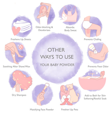 SoCal Suds & Company - Natural Baby Powder Talc-Free - Newborn Essentials with Arrowroot Powder, Kaolin, Aspen Bark Extract for Soft Soothing Protected Skin - Gentle Absorption - Lavender, 4oz
