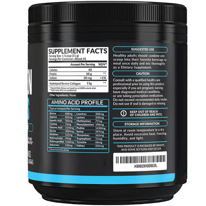 AMPLICELL Multi Collagen Peptides Powder – Hydrolyzed Protein Supplement with Type 1 & 3 – Grass Fed, Unflavored, Keto & Paleo Friendly – Hair, Skin, Nails, Joints for Women & Men – 41 Servings