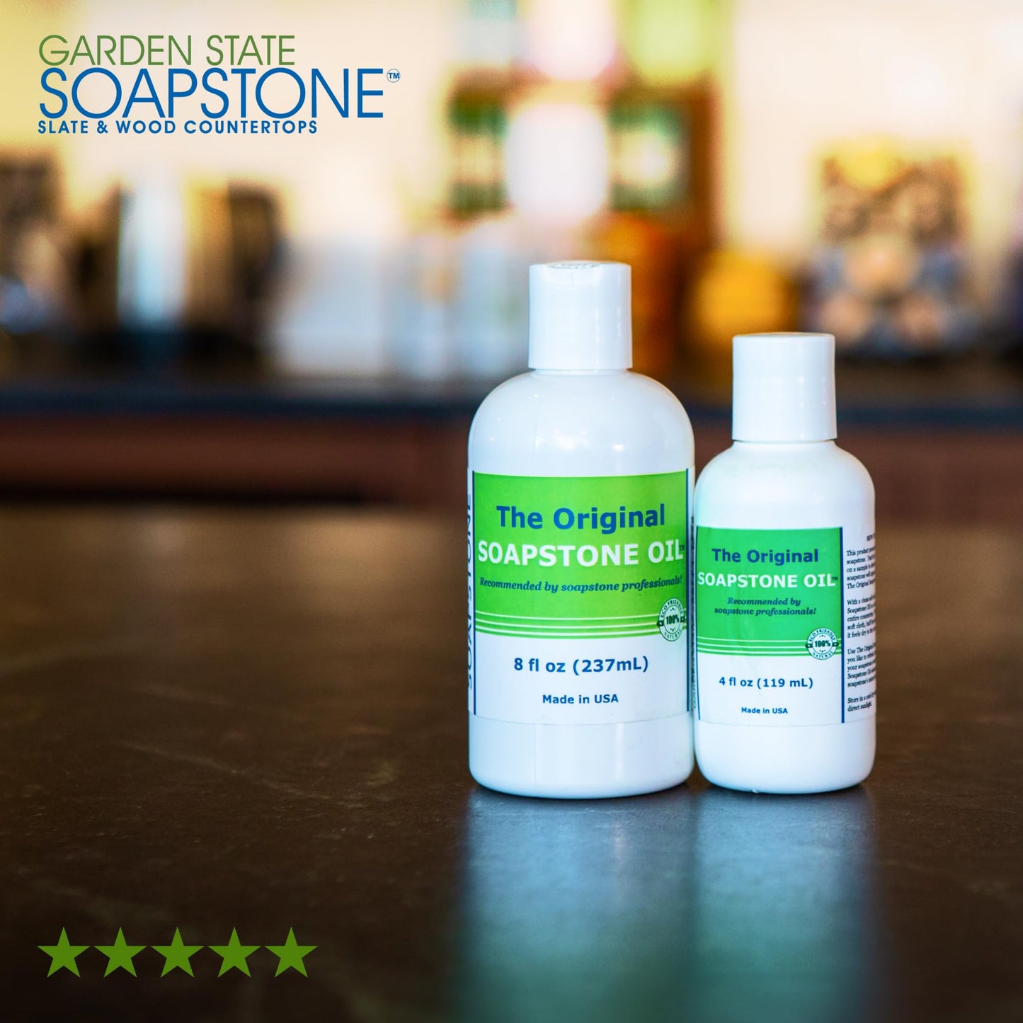 The Original Soapstone Oil | Food-Safe Natural Oil for Soapstone Countertops – Enhances & Darkens Stone, Low-Maintenance Formula