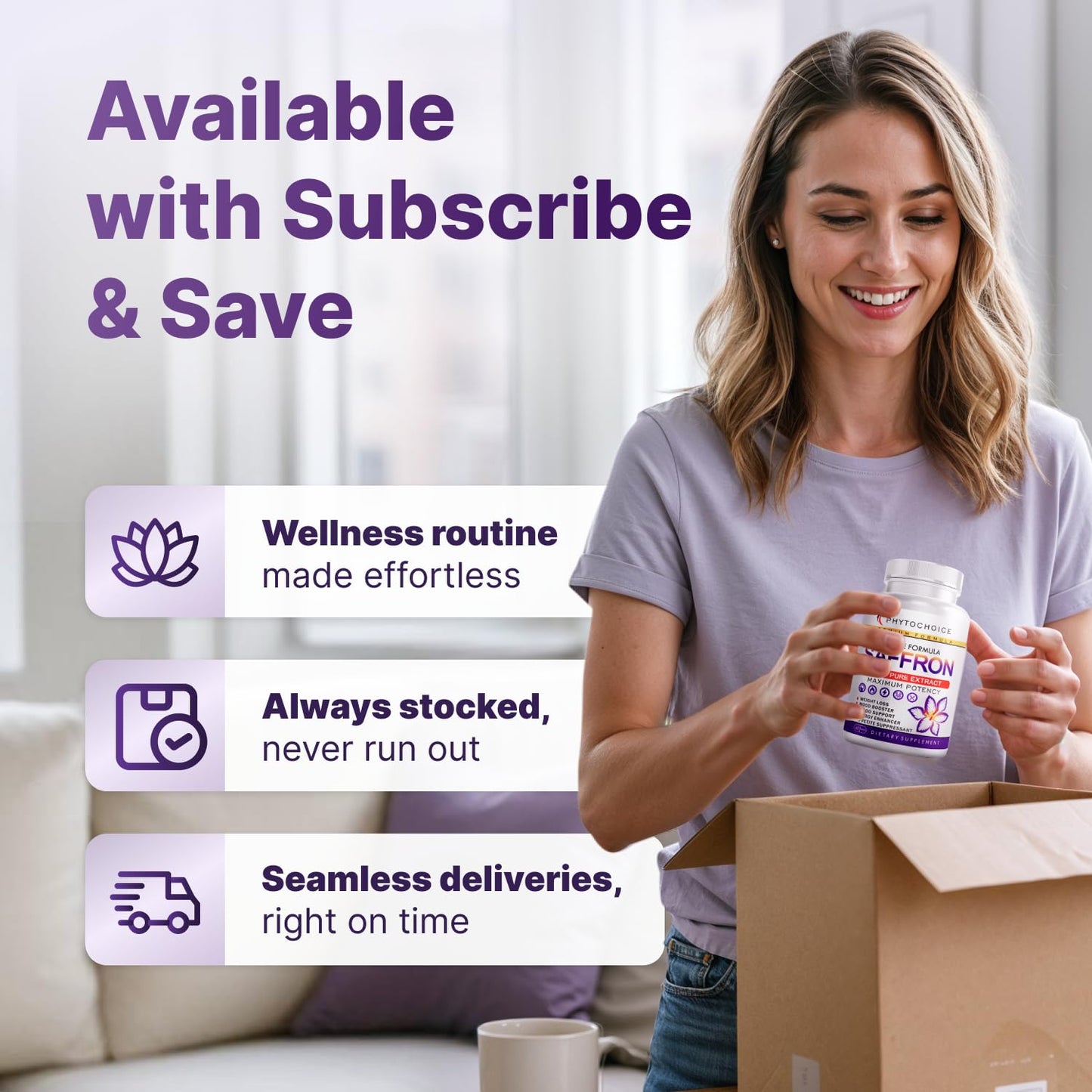 Saffron Supplements - 100% Pure Saffron Extract Capsules - Boost Energy & Mood, Support Eye & Heart Health, Focus, Vision - Pure Saffron Extract 88.5 mg - Made in USA for Women & Men - 60 Capsules