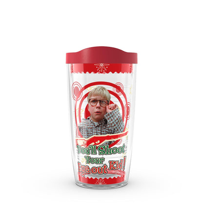 Tervis A Christmas Story Shoot Your Eye Out Made in USA Double Walled Insulated Tumbler Travel Cup Keeps Drinks Cold & Hot, 16oz, Classic
