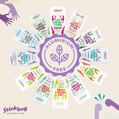 Stinkbug Naturals Organic Aluminum Free Travel Size Deodorant Stick with Tangerine Spice, Coconut Oil, Paraben Free, Sensitive Skin Deodorant, 0.75 Ounce Pack of 3