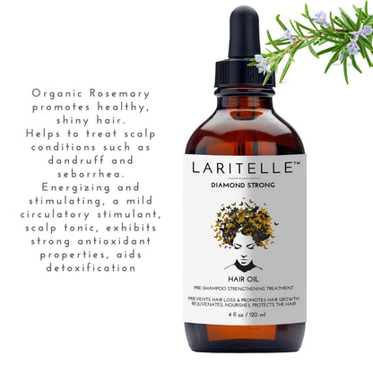 Laritelle Organic Hair Loss Prevention for Men & Women 4 oz | Prevents Hair Shedding, Promotes New Healthy Hair Growth & Scalp Health | Rosemary, Lemongrass, Ginger & Cedarwood | GMO-free. Vegan