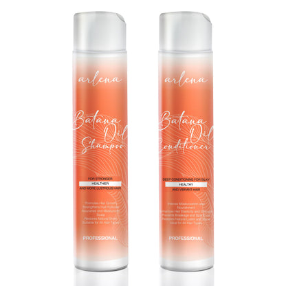 Arlena Batana Oil Shampoo and Conditioner Set - Made in USA - Promotes Hair Growth, Deep Conditioning, Nourishing & Moisturizing for Silky, Healthy, Lustrous Hair - Ideal for All Hair Types