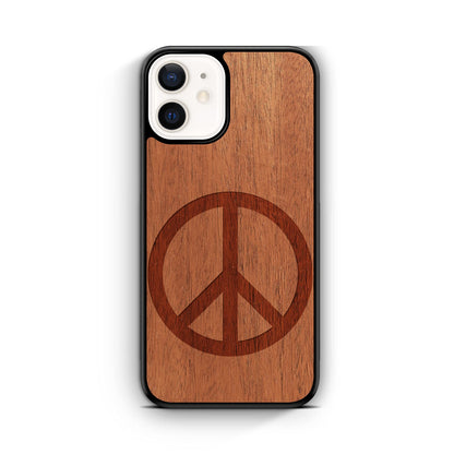 WUDN Slim Wooden Phone Case Compatible with Apple iPhone 12 Pro Max (Peace)