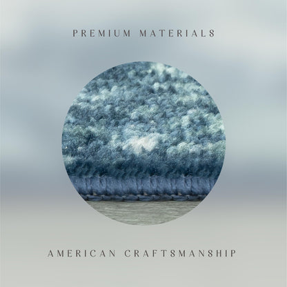 Maples Rugs Horizon Distressed Abstract Area Rug - Made in USA - Low Pile, Non Slip Pet-Friendly Mat for Bedroom, Office, Living & Dining Room, 5' x 7', Arctic Blue