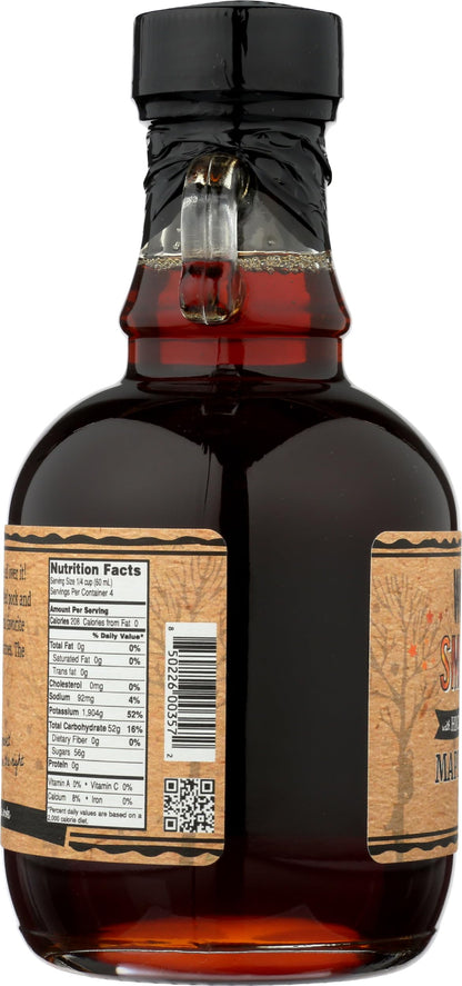 WOOD'S Smoked Maple Syrup – Small-Batch Vermont Maple Syrup Cold-Smoked Over Hardwood | Sweet & Savory Flavor | Natural, Vegan Sweetener for BBQ, Cocktails, Glazes & Gourmet Dishes | 8.45 Fl Oz (250mL)
