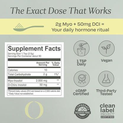 Bond Myo-Inositol & D-Chiro Inositol Powder – Hormone Balance, Cycle Regularity & Ovarian Support Supplement for Women – 40:1 Ratio Formula – Vegan, Sugar-Free, 90 Servings