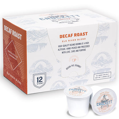 Crockett K Cups Coffee – Smooth & Bold Decaf Coffee Pods with Rich Flavor, Full-Body Aroma & No Caffeine Crash – American-Made Roast for All-Day Focus, Calm Energy & a Damn Good Brew