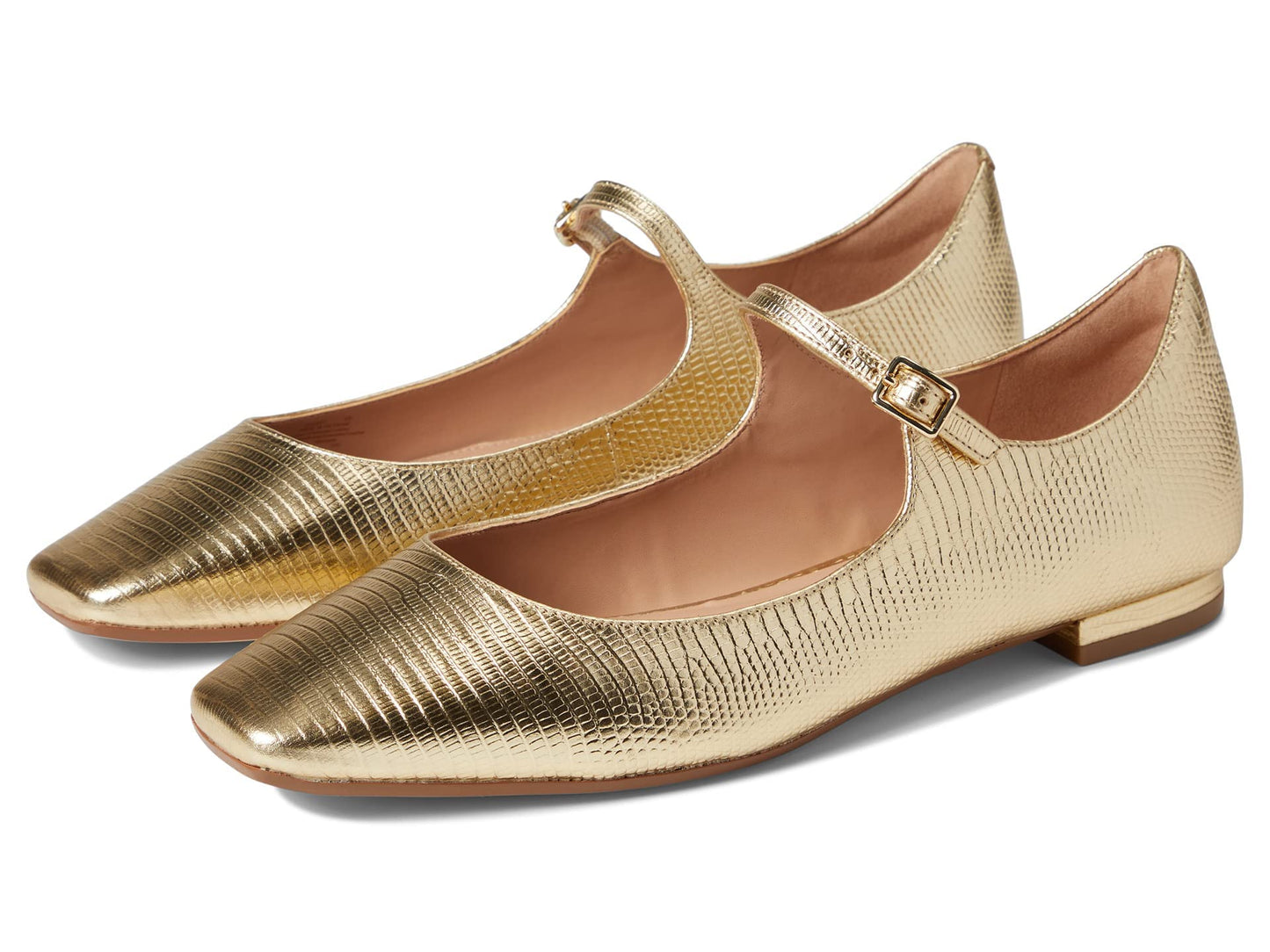 Cole Haan Women's Bridge Maryjane Ballet Flat, Gold Lizard Print, 9