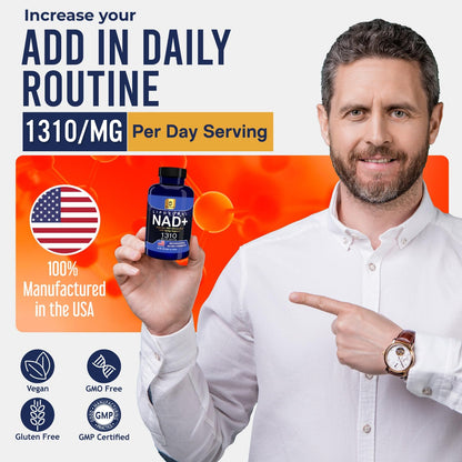 YAM Health Liposomal NAD Nicotinamide Riboside Equivalent with Trans-Resveratrol 300mg, Premium Halal NAD Supplement for Energy Metabolism, DNA Repair and Longevity, Vegan, Non-GMO (60 Count)